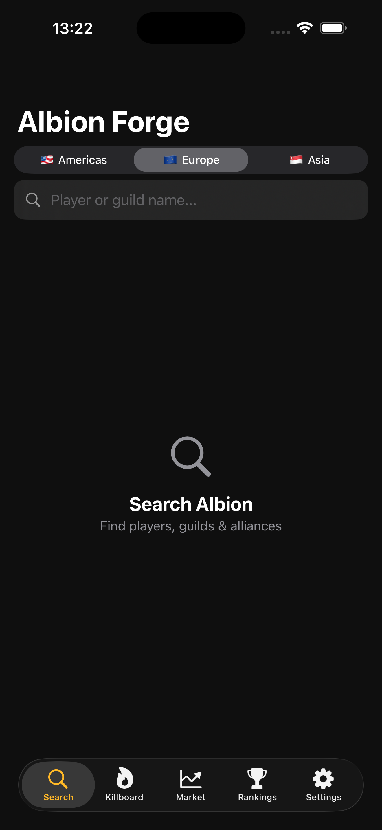 Albion Forge app screenshot